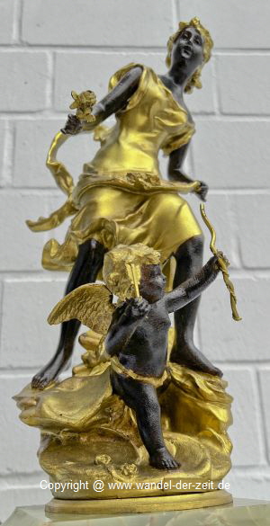 Figuren Pendule Frankreich Onyx Bronze 02