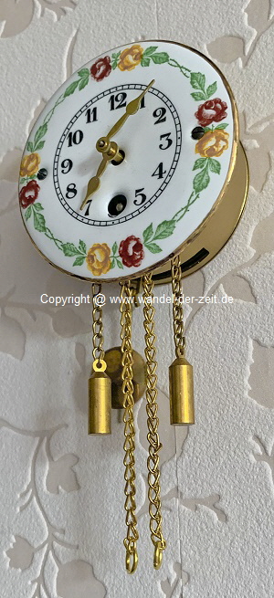 Wintermantel Miniatur Uhr Resen 6 cm Zifferblatt 04